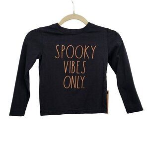NWT Rae Dunn Spooky Vibes Only Black Shirt Childs Kids 5